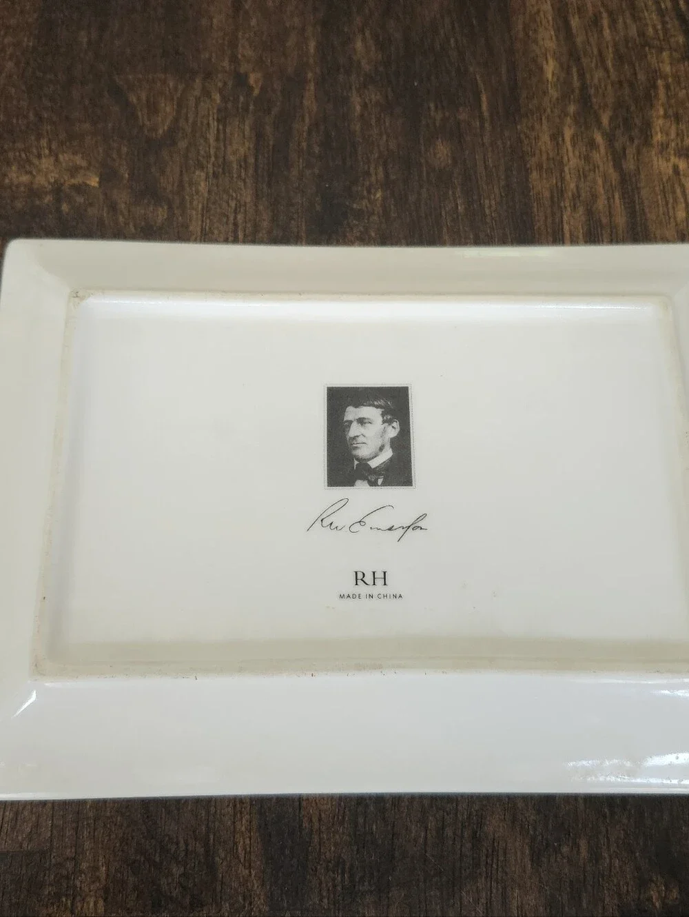 Restoration Hardware Ralph Waldo Emerson Literary Quote Cocktail Plate